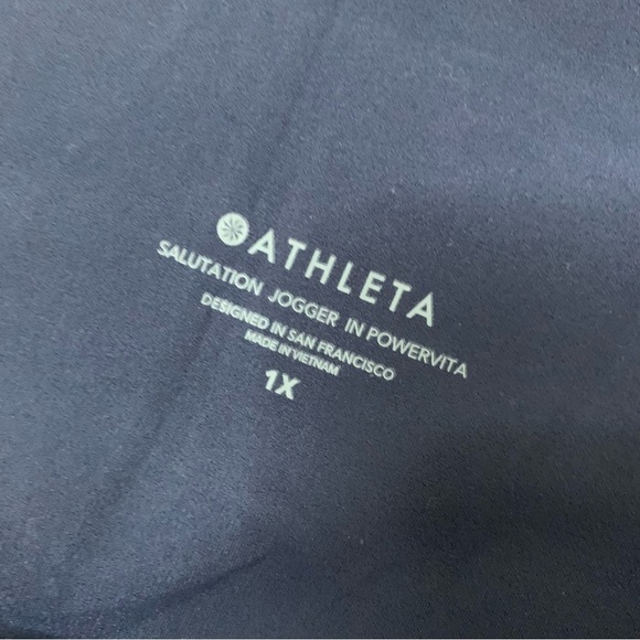 Athleta womens blue salutation joggers in powervita 1X - Picture 7 of 9